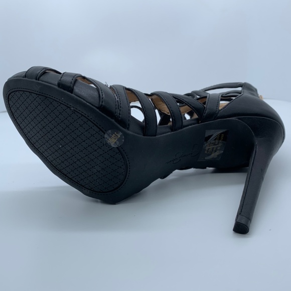 Jessica Simpson Black Lace Up the Front with Tassel And Gold Zippered Back! - Picture 10 of 10